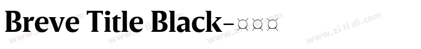 Breve Title Black字体转换 Breve Title Black字体转换